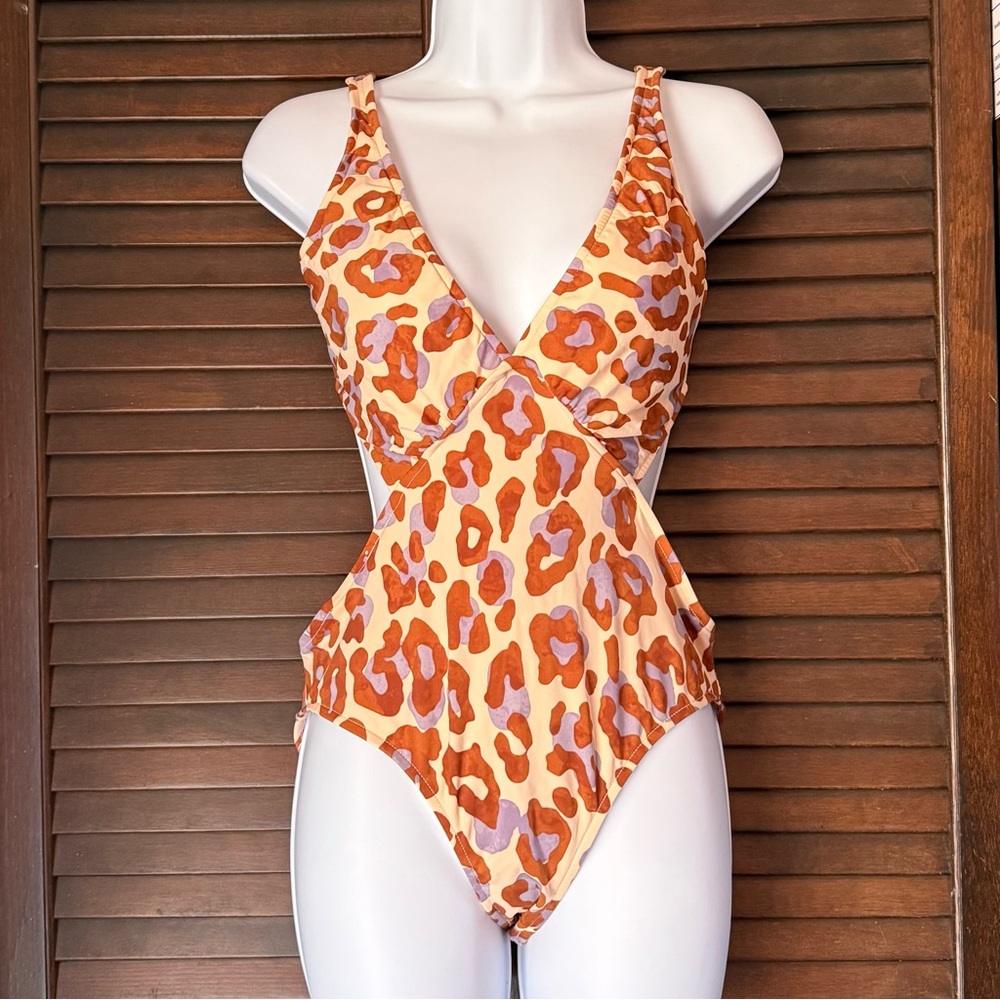 Venus Leopard One-Piece Swimsuit NWOT